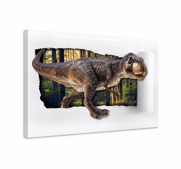 3d-dinosaurie-kanvastryck - Tenstickers