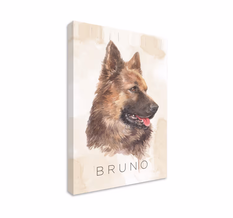 Tyska shepard hund kanvastryck - Tenstickers
