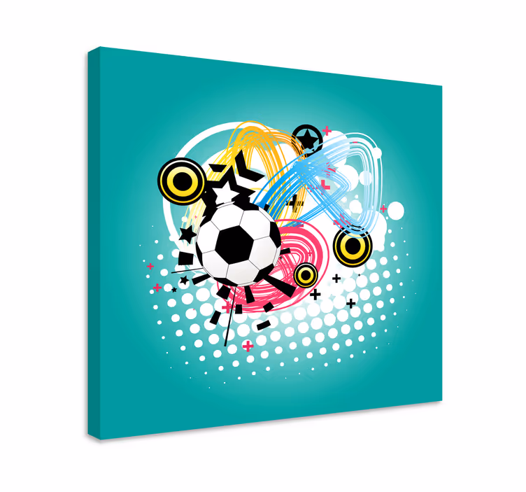 Konstnärlig fotboll moderncanvas tavla canvas tavla - Tenstickers