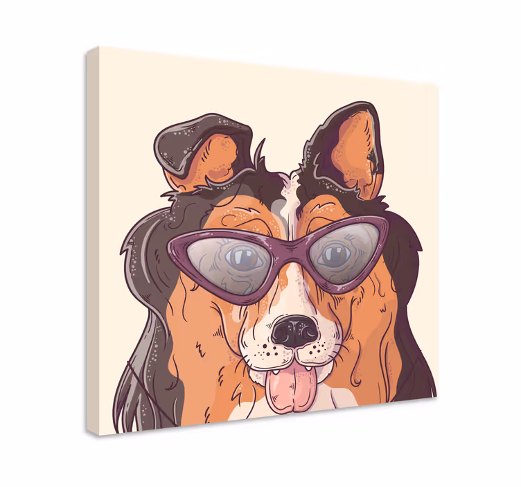 Kavas hundar hund med solglasögon - Tenstickers