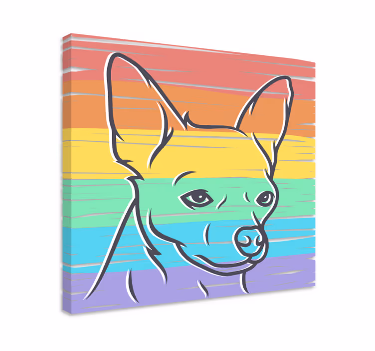 Cockapoo regnbåge hund duktryck - Tenstickers