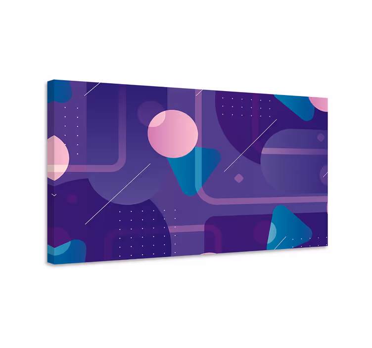 Kanvas geometrisk abstrakta former design - Tenstickers