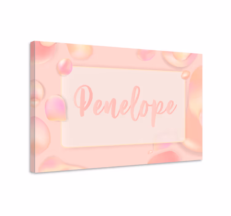 Personlig kanvas elegant namnvisning - Tenstickers