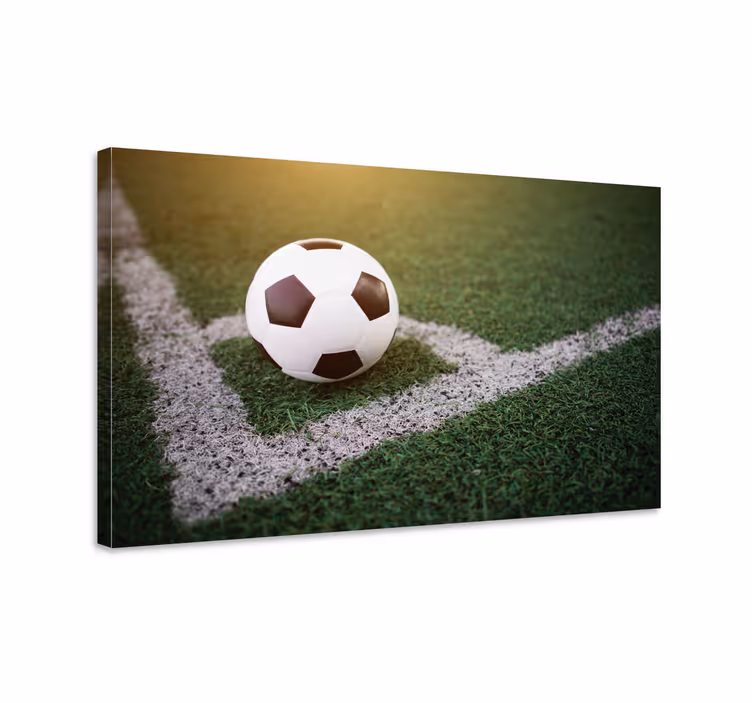 Vacker fotboll på gräs tonårstryck - Tenstickers