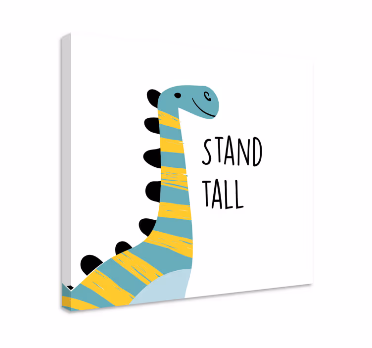 Kanvas dinosaurie glad dinosaur - Tenstickers