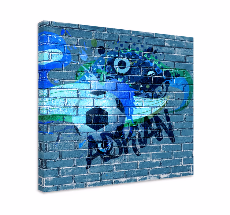 Fotbollsgraffiti med namn hemdukstryck - Tenstickers