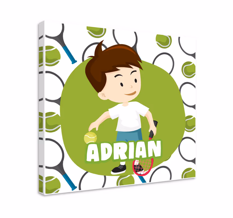 Personlig servetennisboll Kanvas Barn - Tenstickers