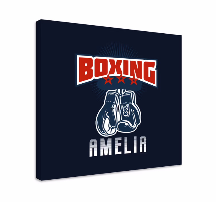 Boxarhandskar med namn hemdukstryck - Tenstickers