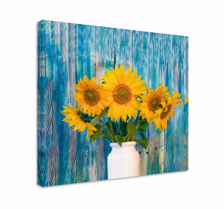 Solros bukett display Kanvas blommor och växter - Tenstickers