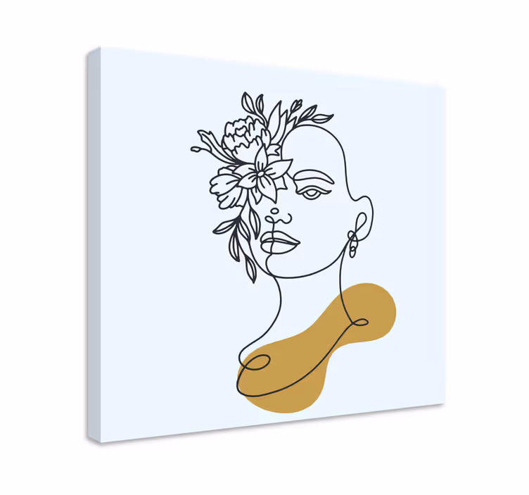 Kanvas konst abstrakt blomsterporträtt - Tenstickers