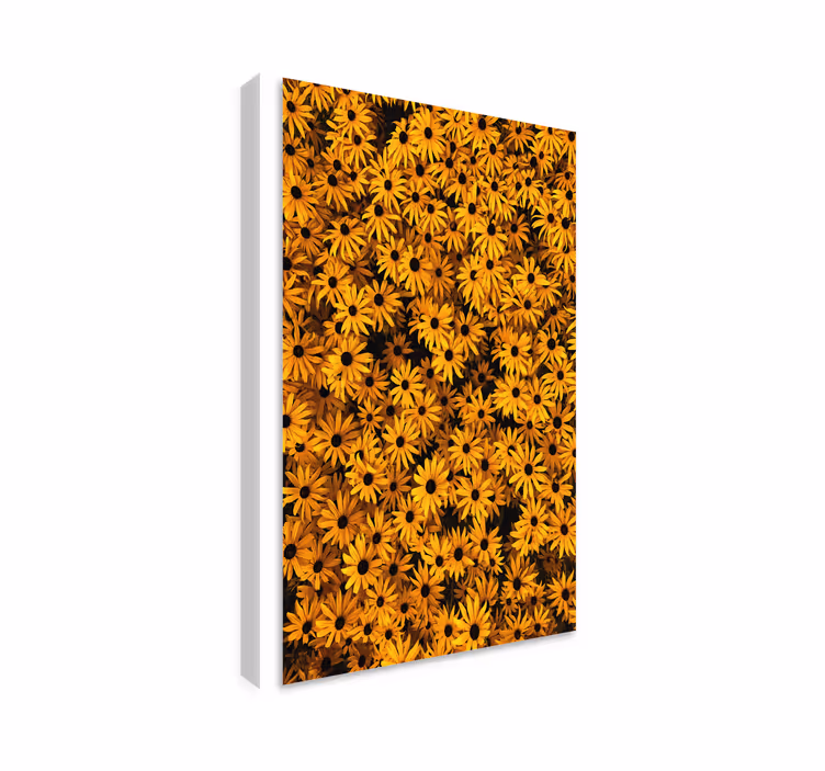 Levande gul flora Kanvas blommor och växter - Tenstickers