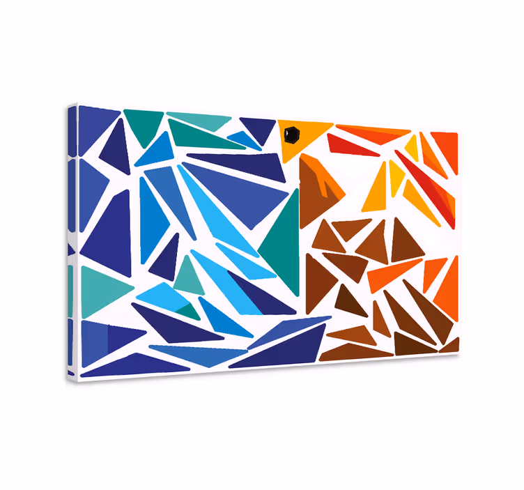 Kanvas geometrisk abstrakt vinklad komposition - Tenstickers