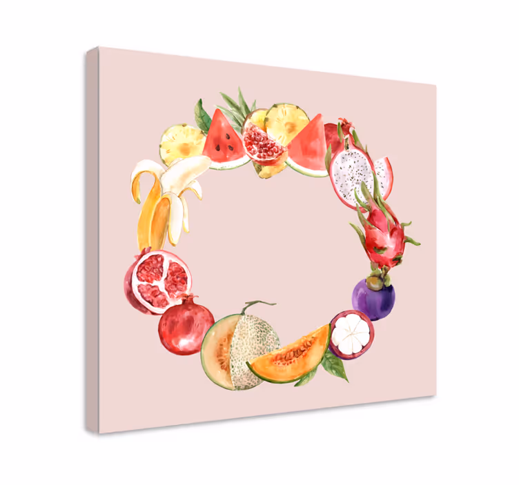 Oljemålning multi fruktcanvas tavla - Tenstickers