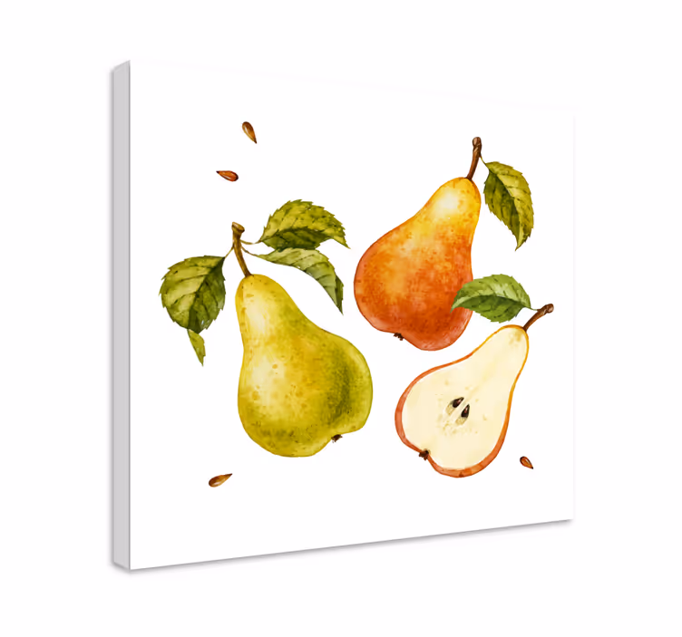 Gula och orange päron fruktduk - Tenstickers