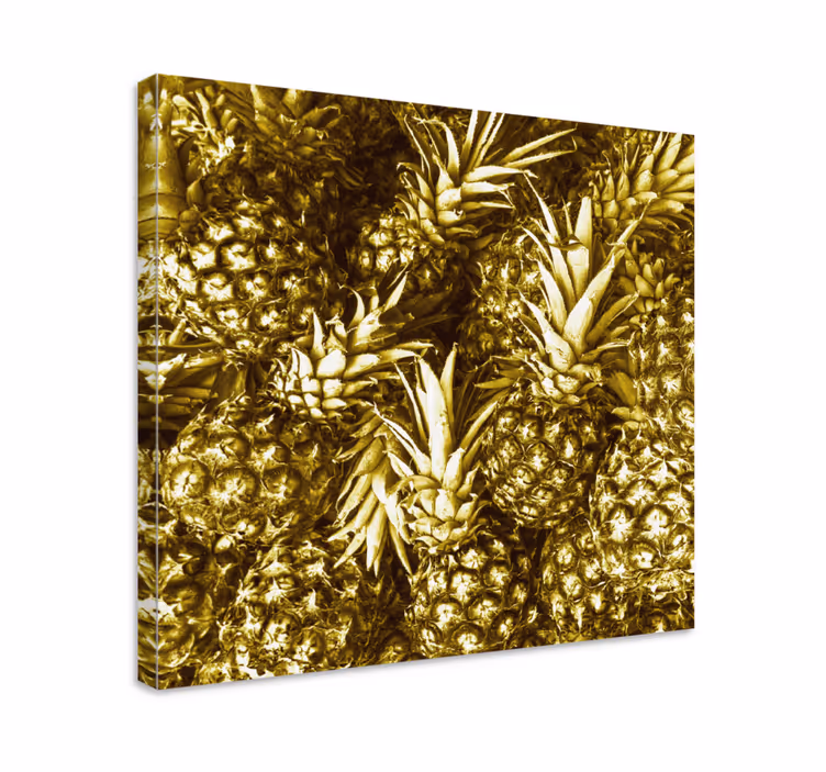 Guld- och ananasfruktduk - Tenstickers