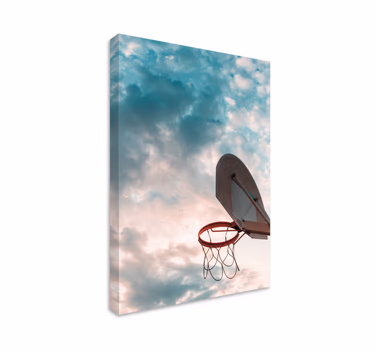 Kanvas sport basketkorg silhuett - Tenstickers