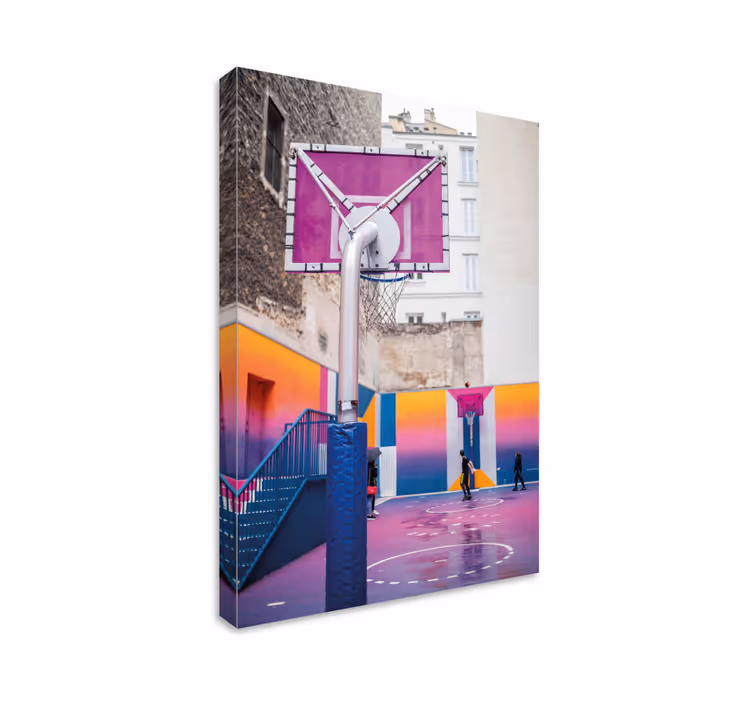 Kanvas sport urban basketplan - Tenstickers