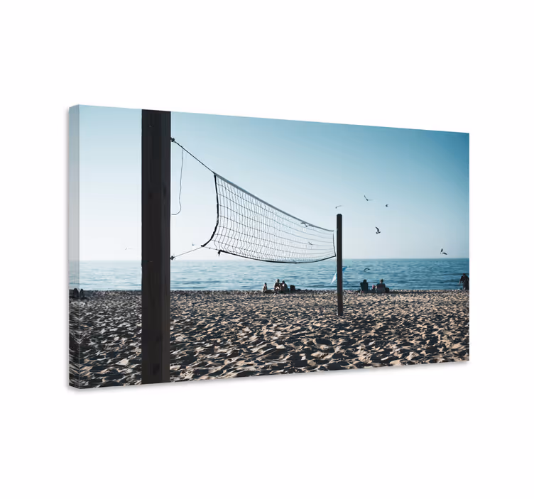 Volleyboll nätstrand hemcanvas tavla tryck - Tenstickers
