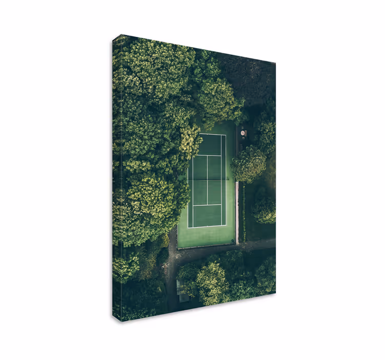 Gröna tennisbana hemcanvas tavla tryck - Tenstickers