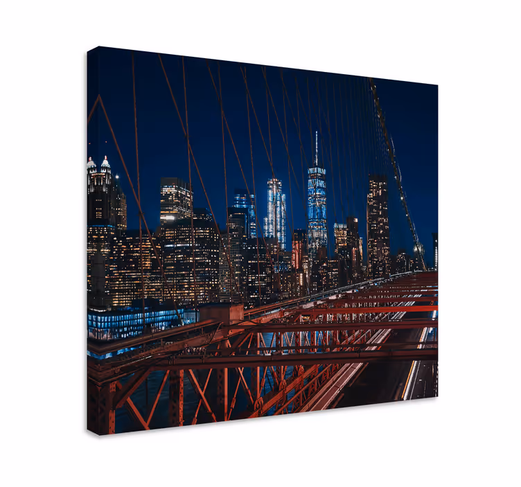 Kanvas städer och länder brooklyn bridge utsikt - Tenstickers