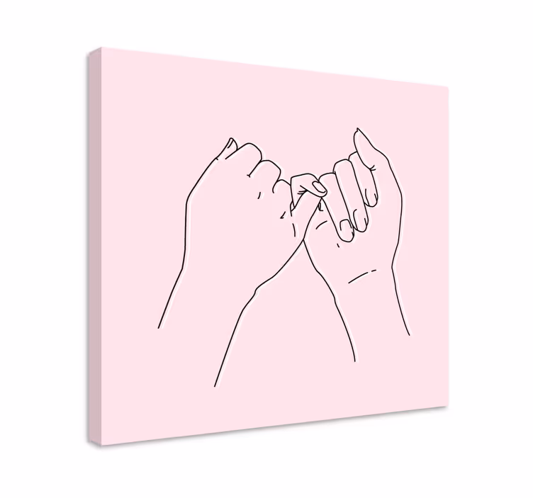 Pinky löfte gest Kanvas människor och karaktärer - Tenstickers