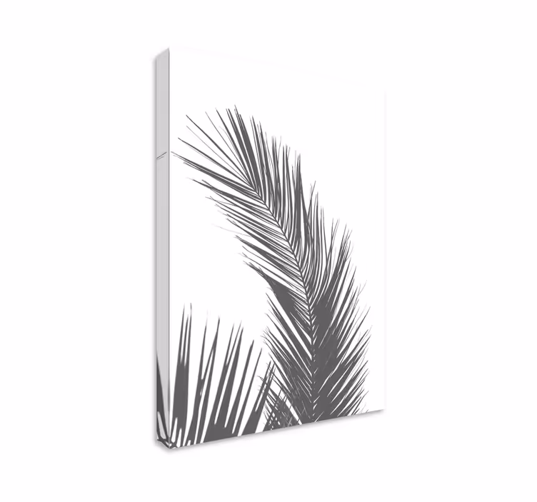 Kanvas blommor och växter elegant palmblad - Tenstickers