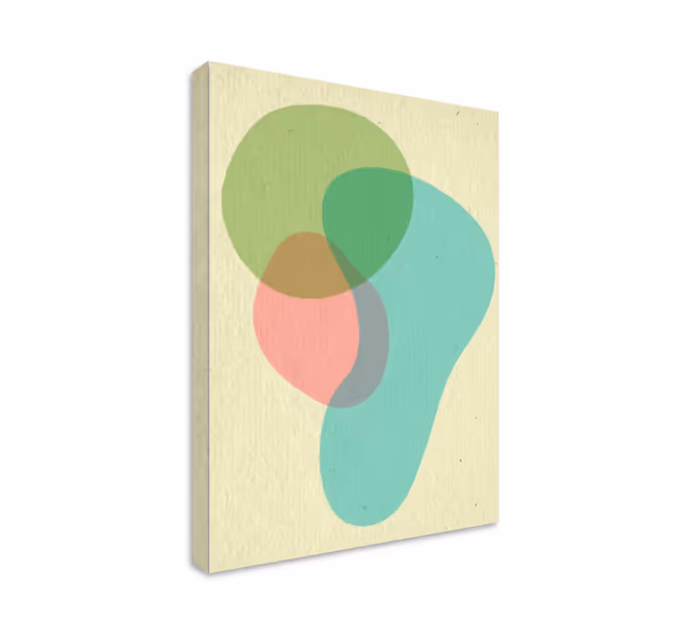 Abstrakt kanvas flytande formkomposition - Tenstickers