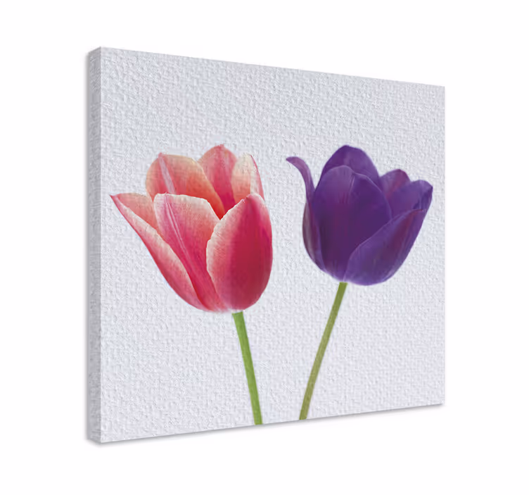 Kanvas blommor och växter tulpanarrangemang - Tenstickers