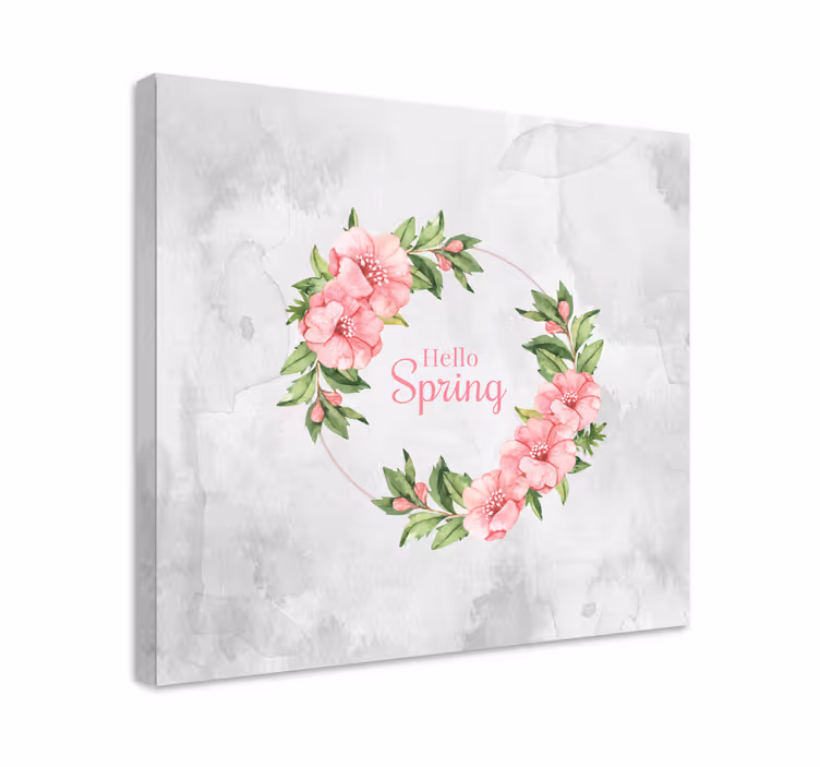 Kanvas blommor och växter blommig hälsning - Tenstickers