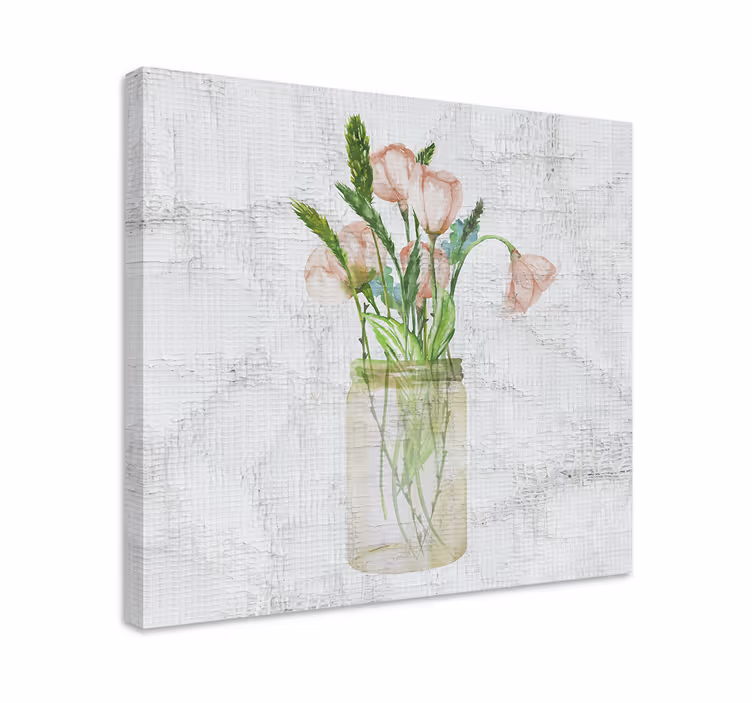 Delikat glasburk med blomduk - Tenstickers
