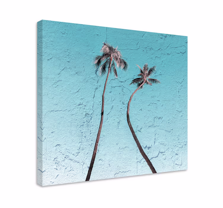 Kanvas blommor och växter eleganta palmträd - Tenstickers