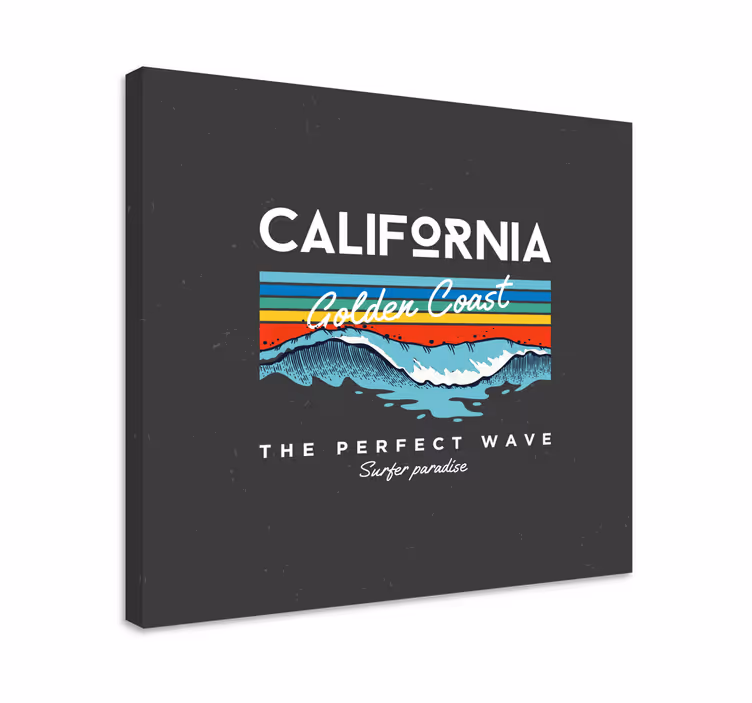 Kanvas städer och länder california surfer vågor - Tenstickers