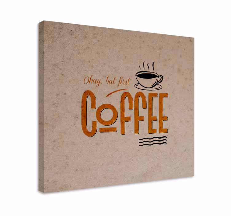 Kanvas citat kaffe motivationscitat - Tenstickers