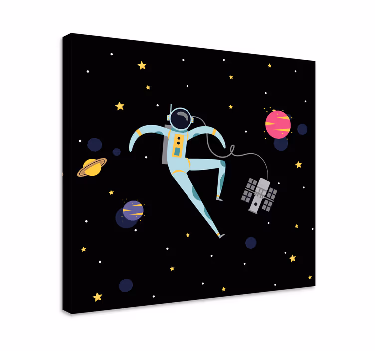Astronaut i rymden videospel canvas tavla - Tenstickers