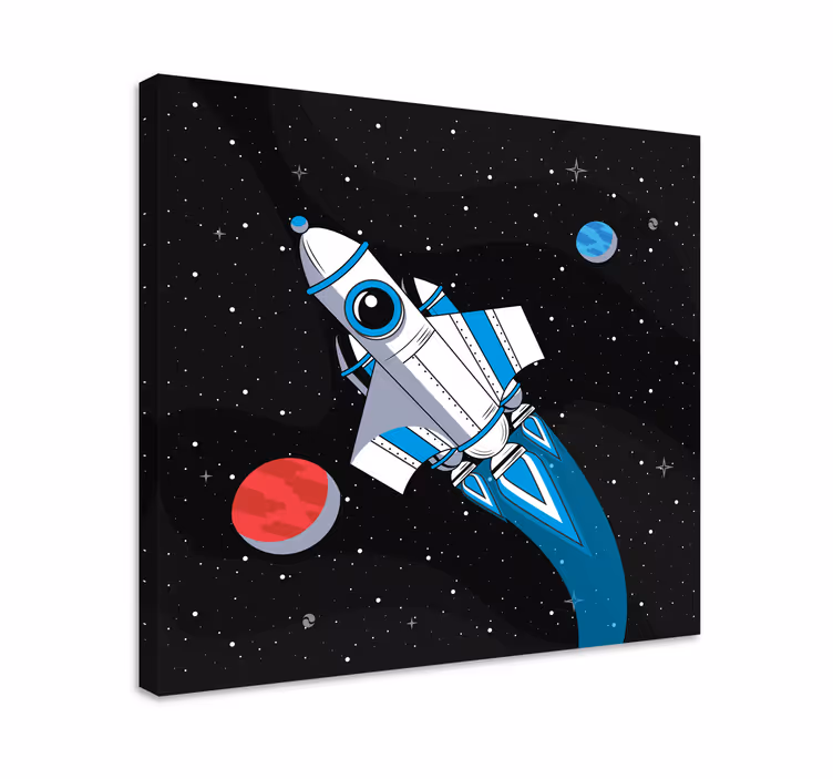 Videospel canvas tavla raket i rymden - Tenstickers