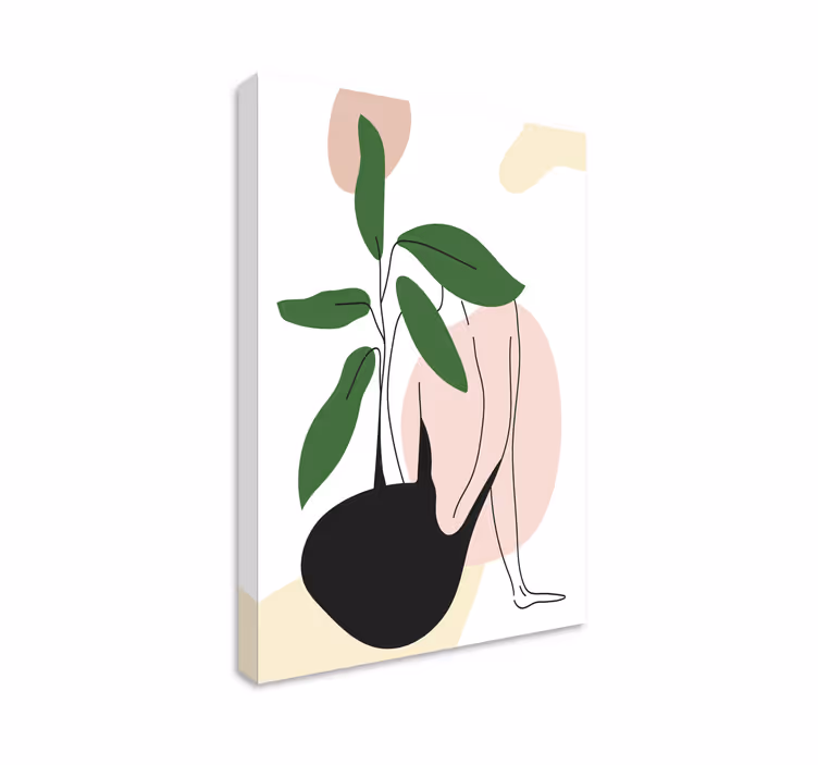 Kvinna elegant linje konst stil sovrum vägg - Tenstickers