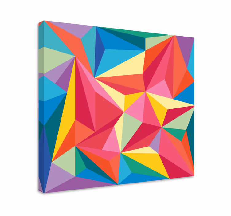 Flerfärgad geometrisk bild geometriskcanvas tavla - Tenstickers
