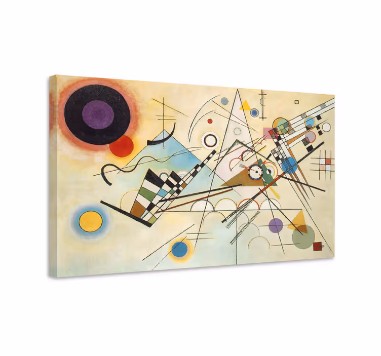 Abstrakt kanvas geometrisk formkomposition - Tenstickers