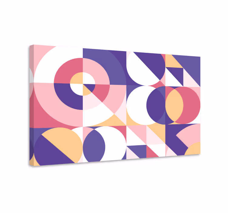 Abstrakta figurer geometrisk konst geometriskcanvas tavla - Tenstickers