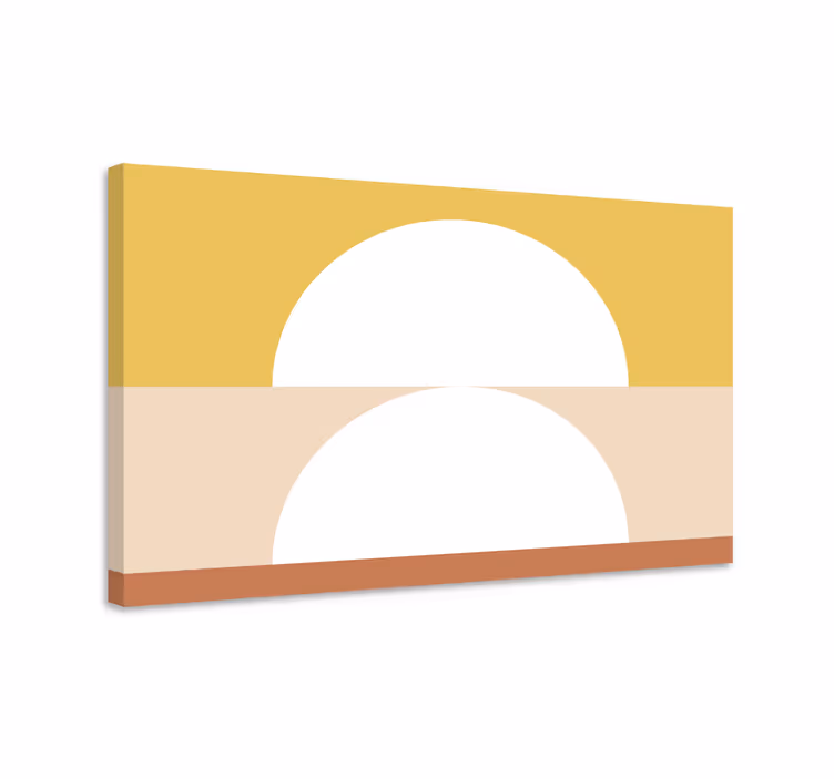 Två halvcirklar geometrisk konst geometriskcanvas tavla - Tenstickers