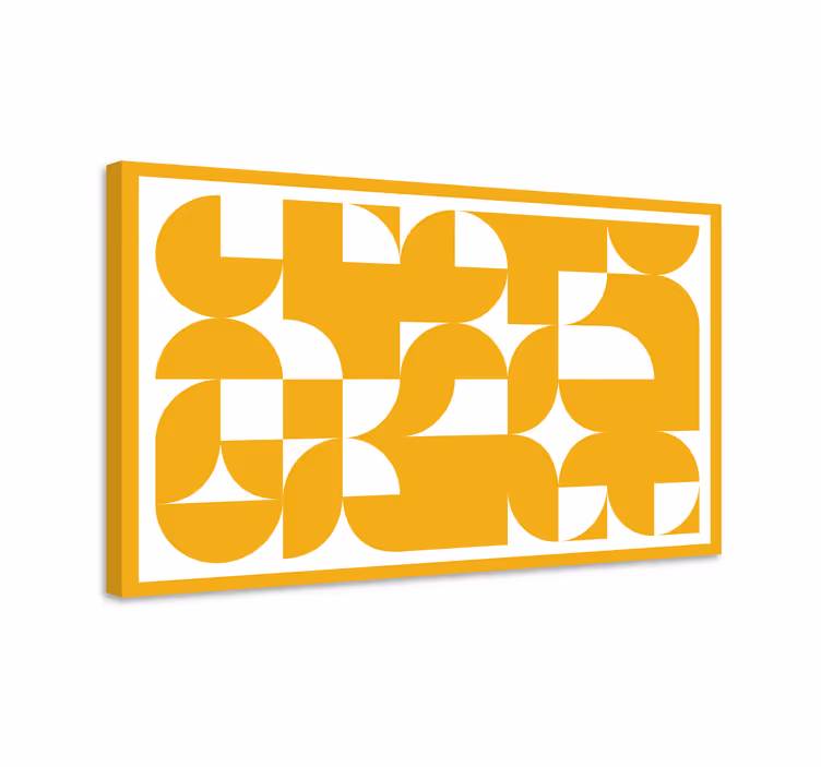 Konst former gul mönster geometriskcanvas tavla - Tenstickers