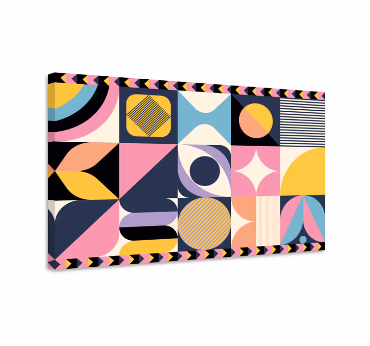 Mångfigurer målar geometriskcanvas tavla - Tenstickers
