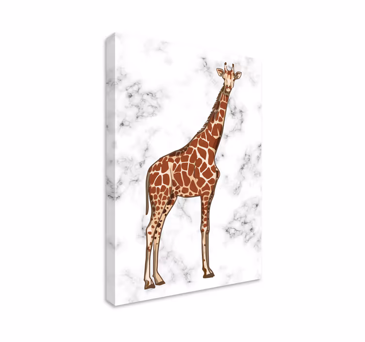 Kanvas djur giraff står stolt - Tenstickers
