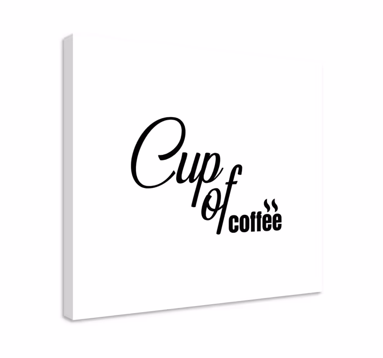 Kanvas citat kopp av kaffe - Tenstickers