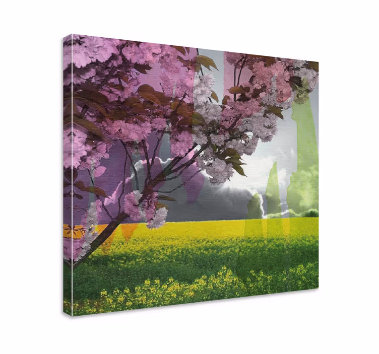 Kanvas blommor och växter blomstrande blommor scen - Tenstickers
