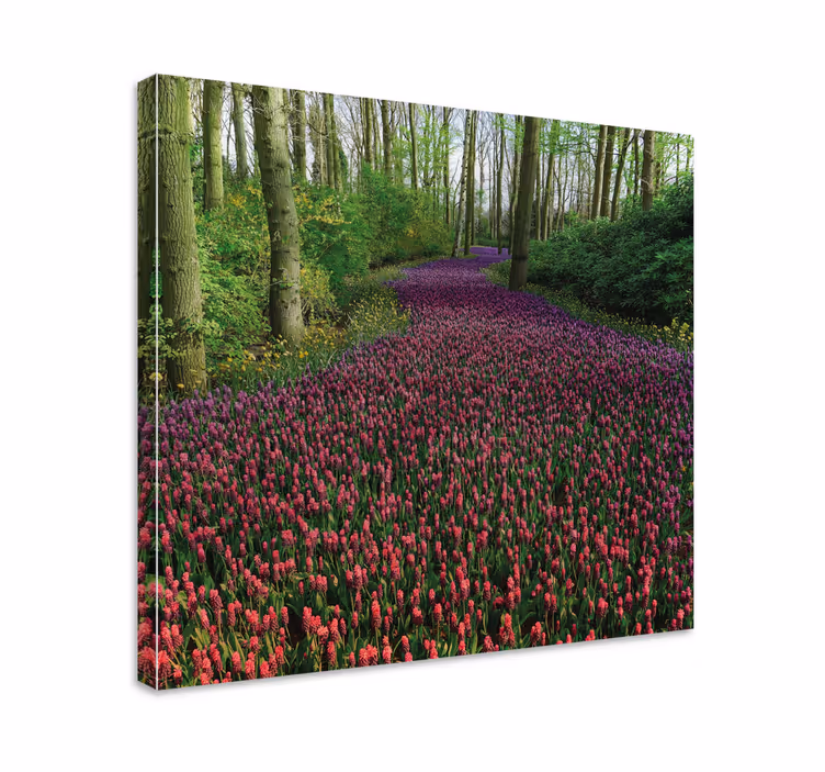 Kanvas blommor och växter blomstrande blommstig - Tenstickers