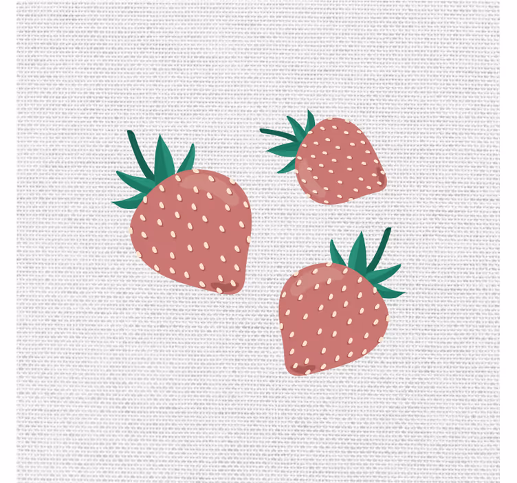 Kanvas frukter jordgubbe trio - Tenstickers