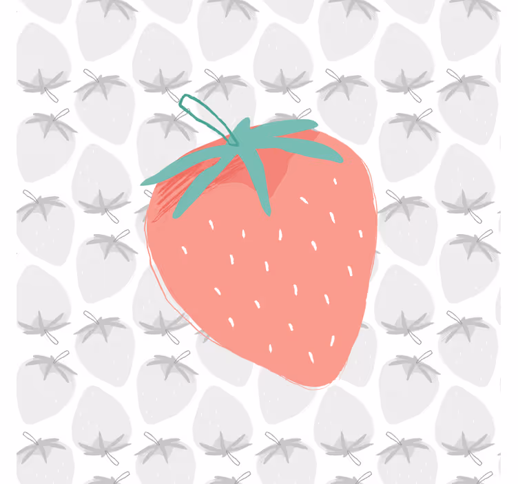 Kanvas frukter jordgubbsillustration - Tenstickers
