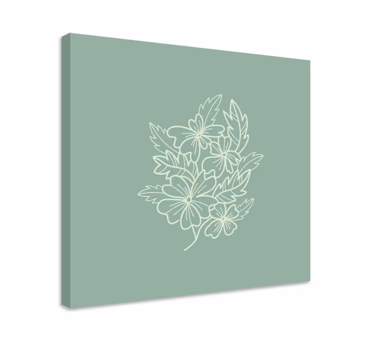 Grönt minimalistiskt fint kök väggtryck - Tenstickers