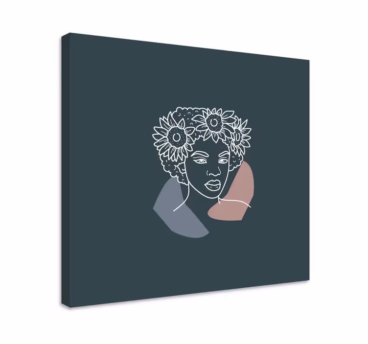 Kanvas människor och karaktärer ornamental botanisk porträtt - Tenstickers